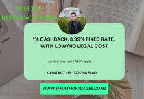 Special Refinance Offer: 3.99% Fixed Rate and 1% Cashback